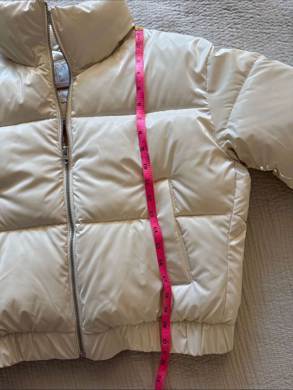 Abercrombie Ultra Mini Puffer in Ivory - Picture 7 of 10